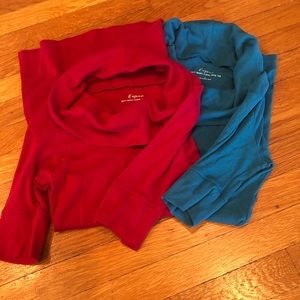 Express sexy basic cowl-neck tee. Set of 2